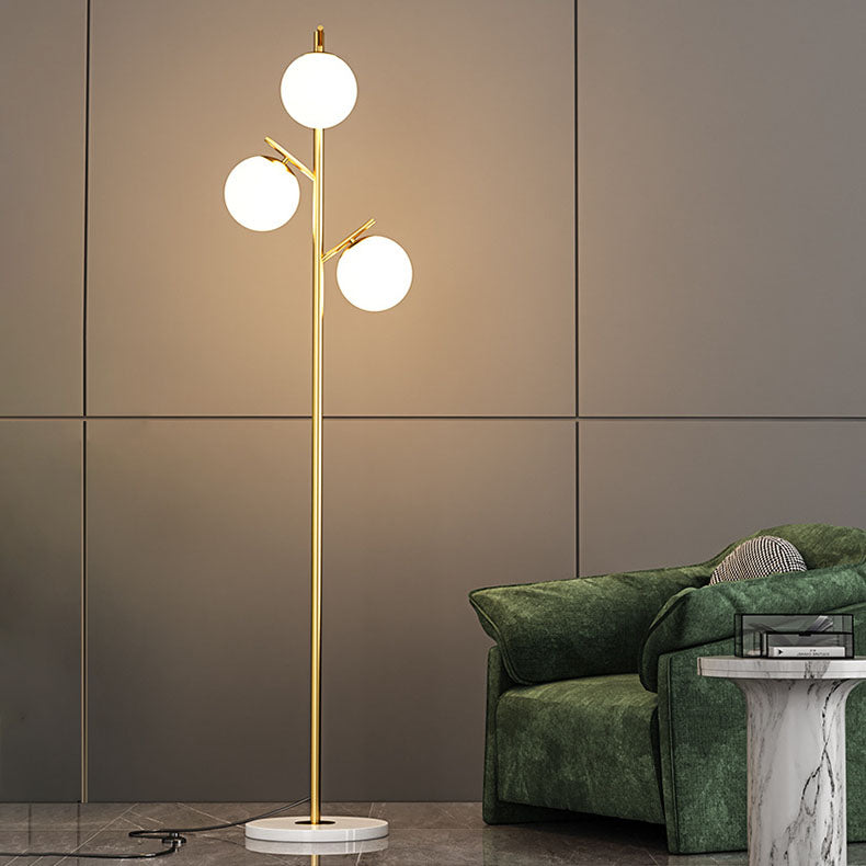 Scandinavian Gold 3-Light Floor Lamp