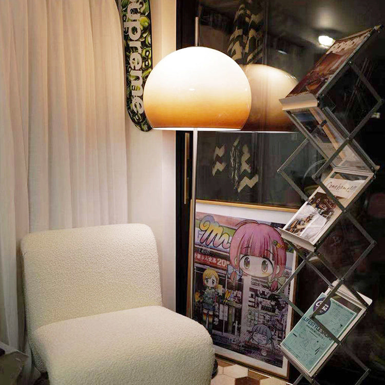 Retro Beige 2-Light Floor Lamp