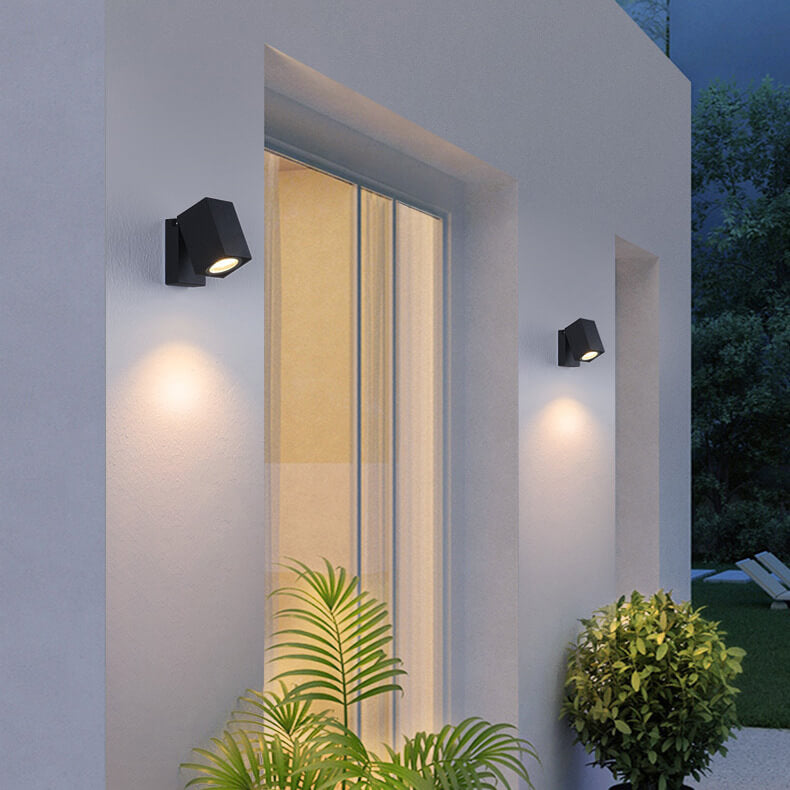 Modern Waterproof Square Spotlight Outdoor Wall Sconce