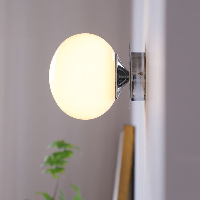 Modern Vintage Iron Glass Round Head Wall Sconce