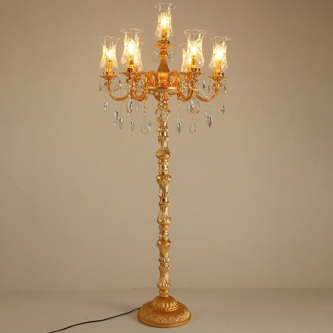 Traditional Gold 7-Light Floor Lamp