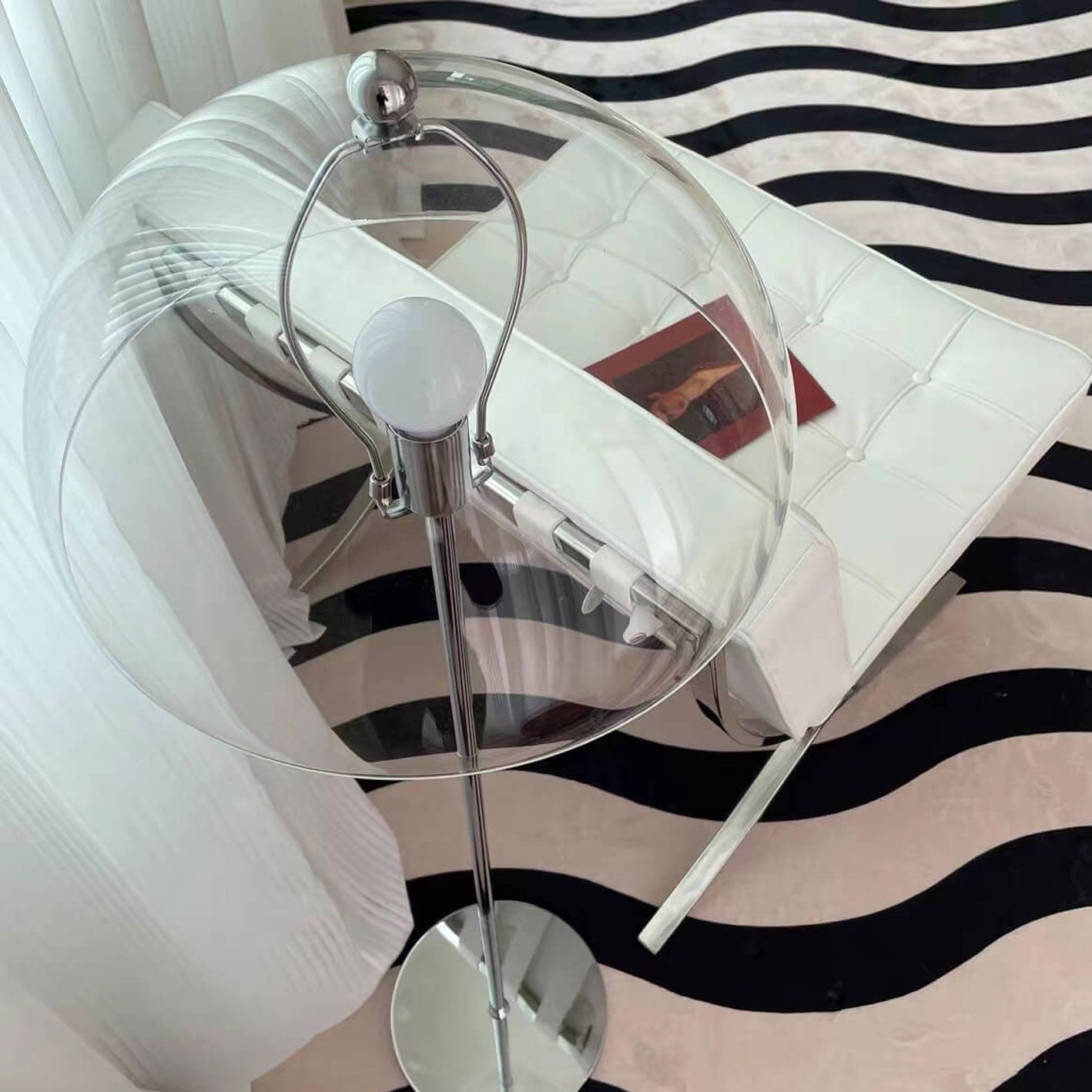 Retro Clear Glass Floor Lamp