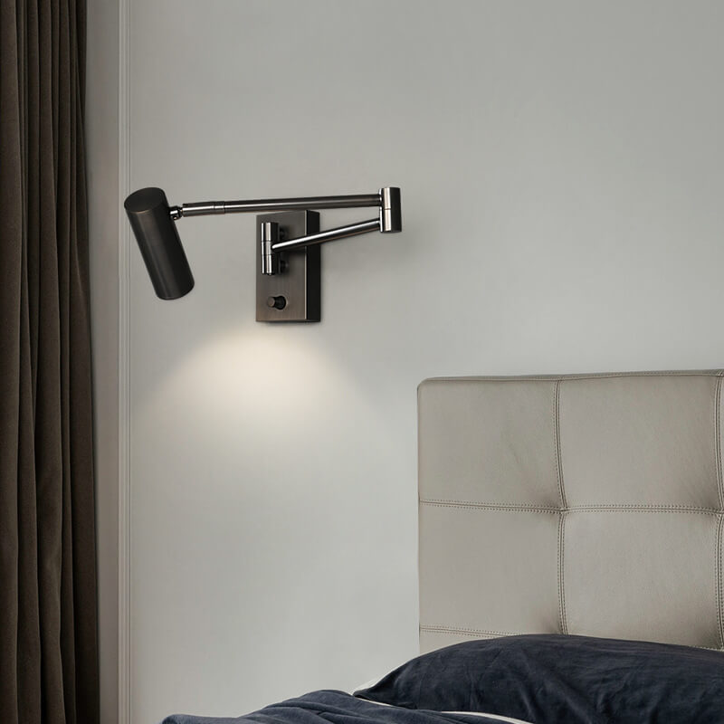 Nordic Luxury Copper Rotatable LED Reading Wall Sconce