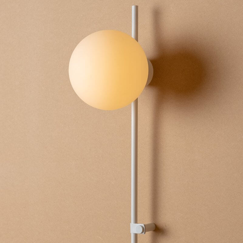Minimalist Long Pole Glass Globe 1-Light Wall Sconce
