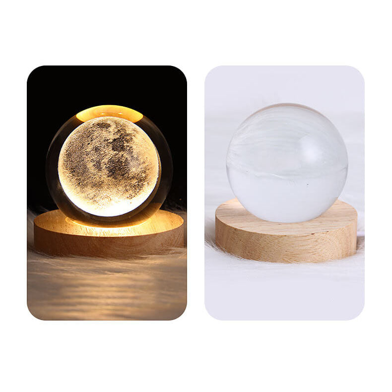 Creative Star System Crystal Ball USB LED Night Table Lamp