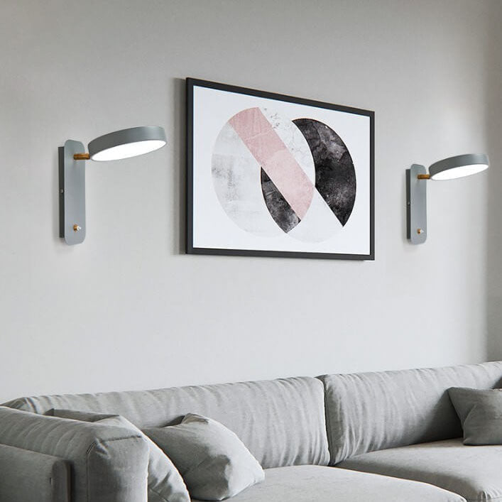 Nordic Simple Round Rotatable Switch LED Reading Wall Sconce