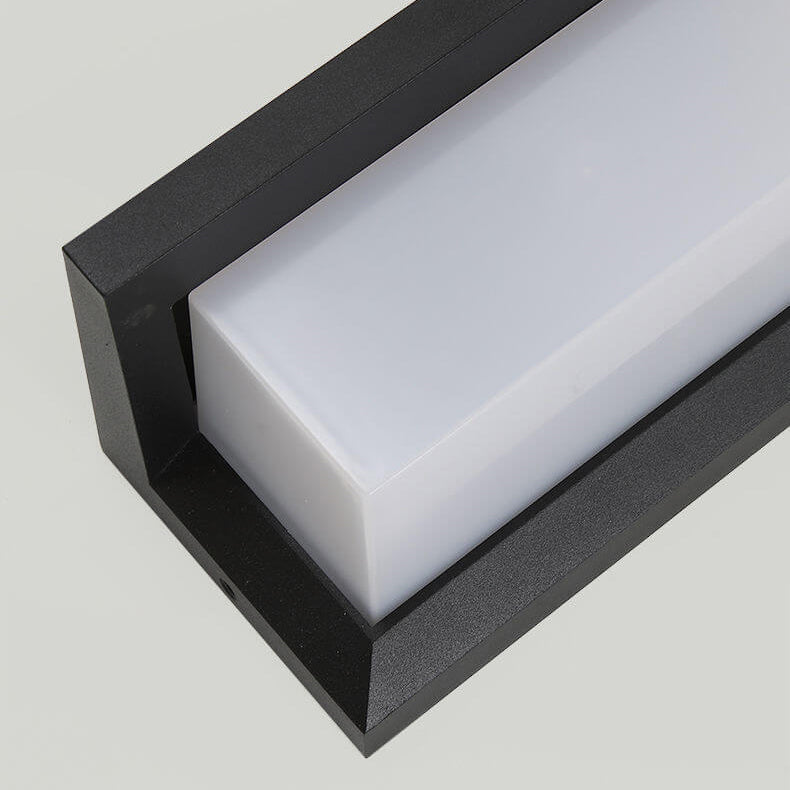 Modern Rectangular LED Sensor Outdoor Waterproof Wall Light