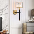 Traditional Vintage Iron Glass Round Bird Wall Sconce