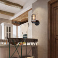 Contemporary Industrial Aluminum Round Cage Wall Sconce