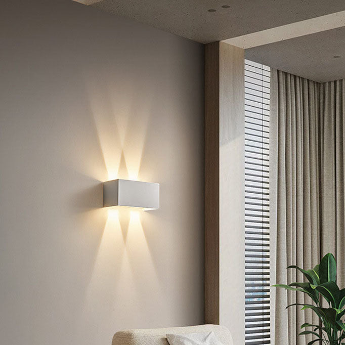 Nordic Minimalist Aluminum Square Flat Wall Sconce