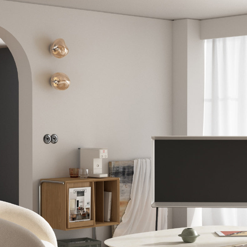 Modern Minimalist Irregular Spherical Glass Wall Sconce