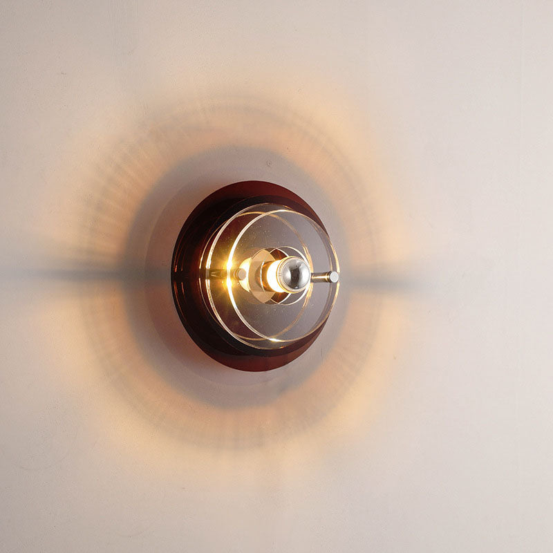 Contemporary Creative Flying Saucer Iron Acrylic Wall Sconce