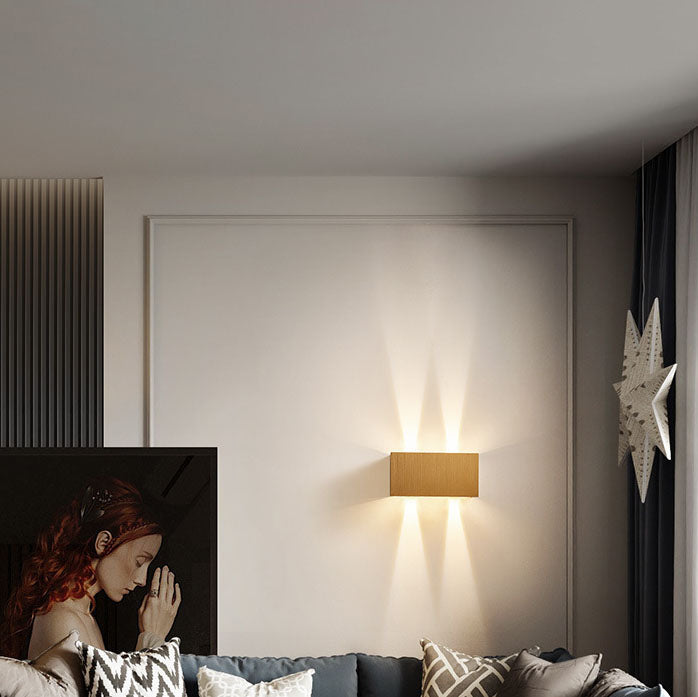 Nordic Minimalist Aluminum Square Flat Wall Sconce