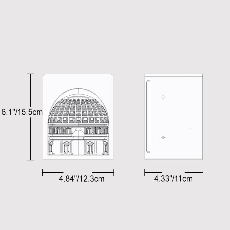 Contemporary Simplicity Plaster Sensor LED Recessed Wall Sconce
