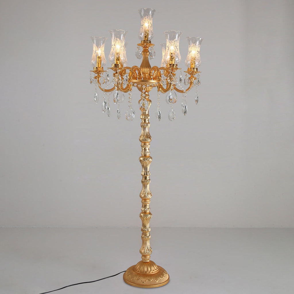 Traditional Gold 7-Light Floor Lamp