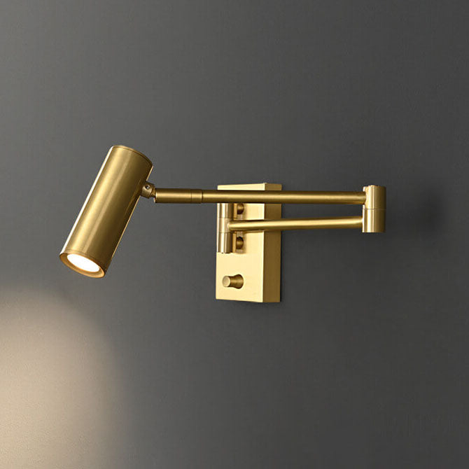 Nordic Luxury Copper Rotatable LED Reading Wall Sconce