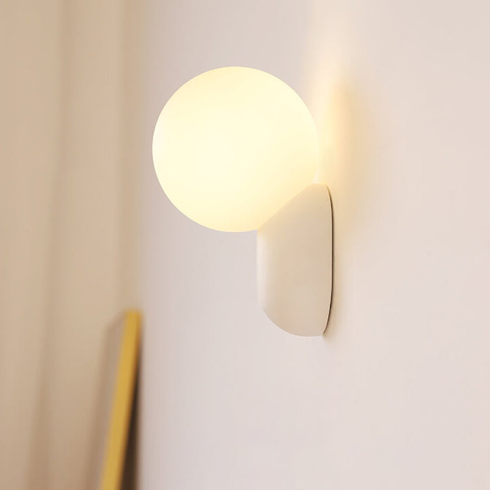 Macaron Cream Style Resin Glass Ball 1-Light Wall Sconce
