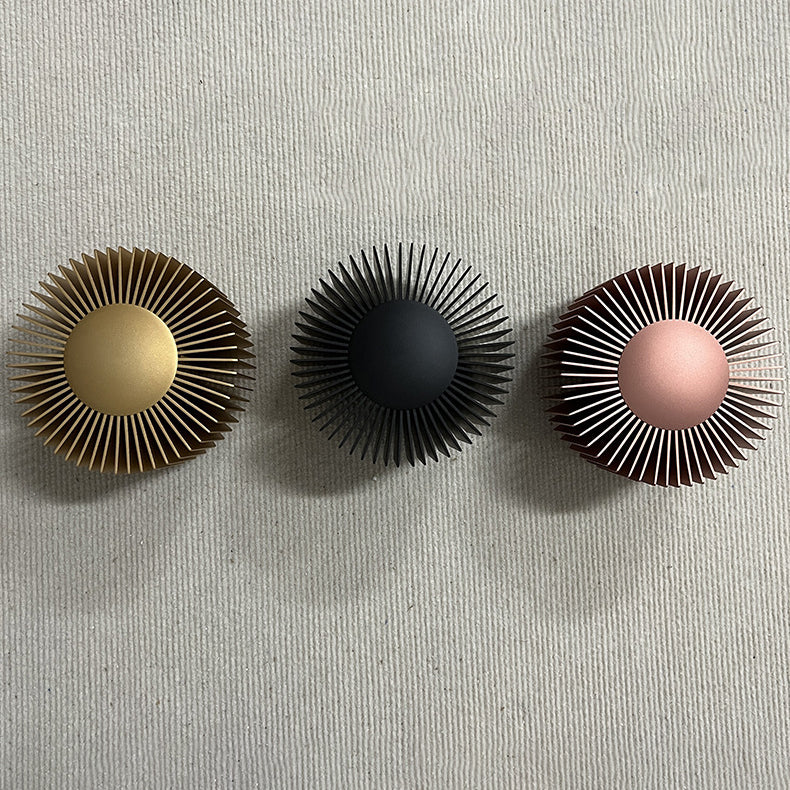 Modern Minimalist Aluminum Round Sunflower LED Wall Sconce