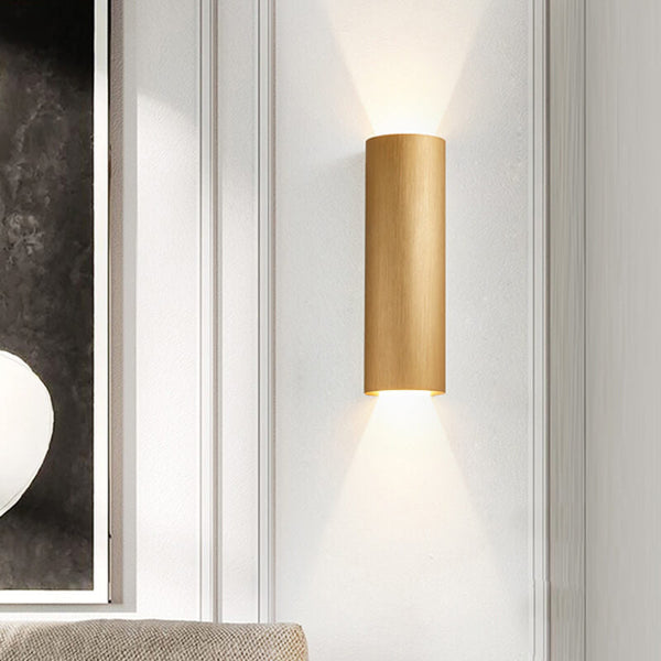 Modern Minimalist Aluminum Cylindrical LED Wall Sconce