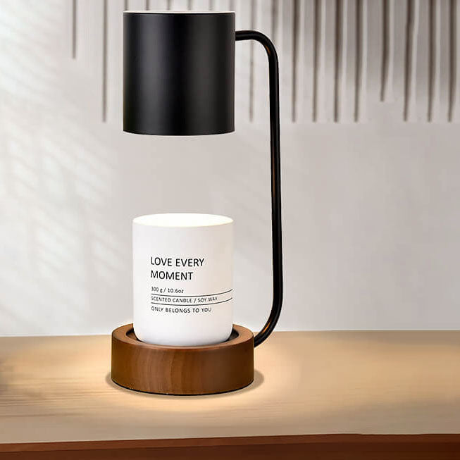 Japanese Minimalist Wood Table Lamp with Timed Table Lamp