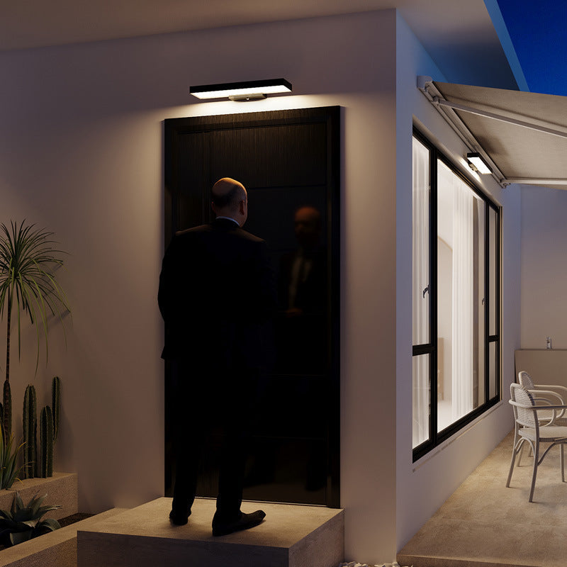 Modern Minimalist Rectangular Flat LED Sensor Wall Sconce