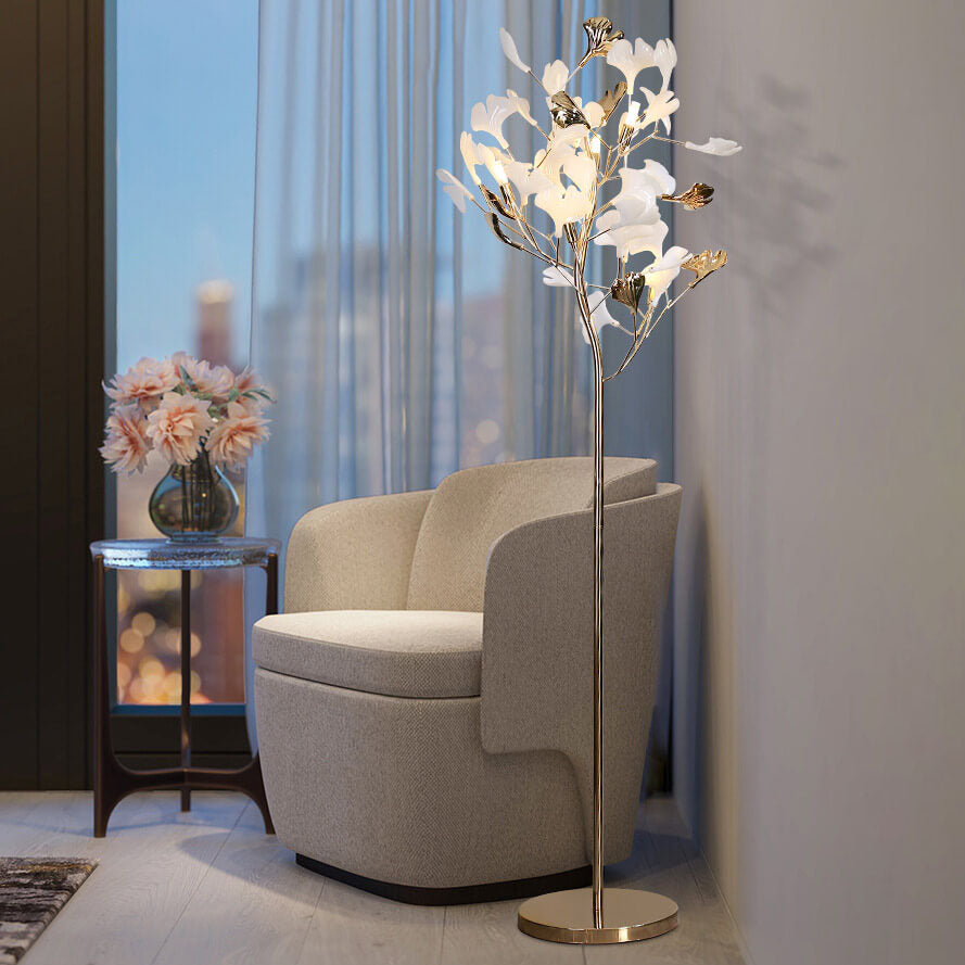 Nordic White 5-Light Floor Lamp