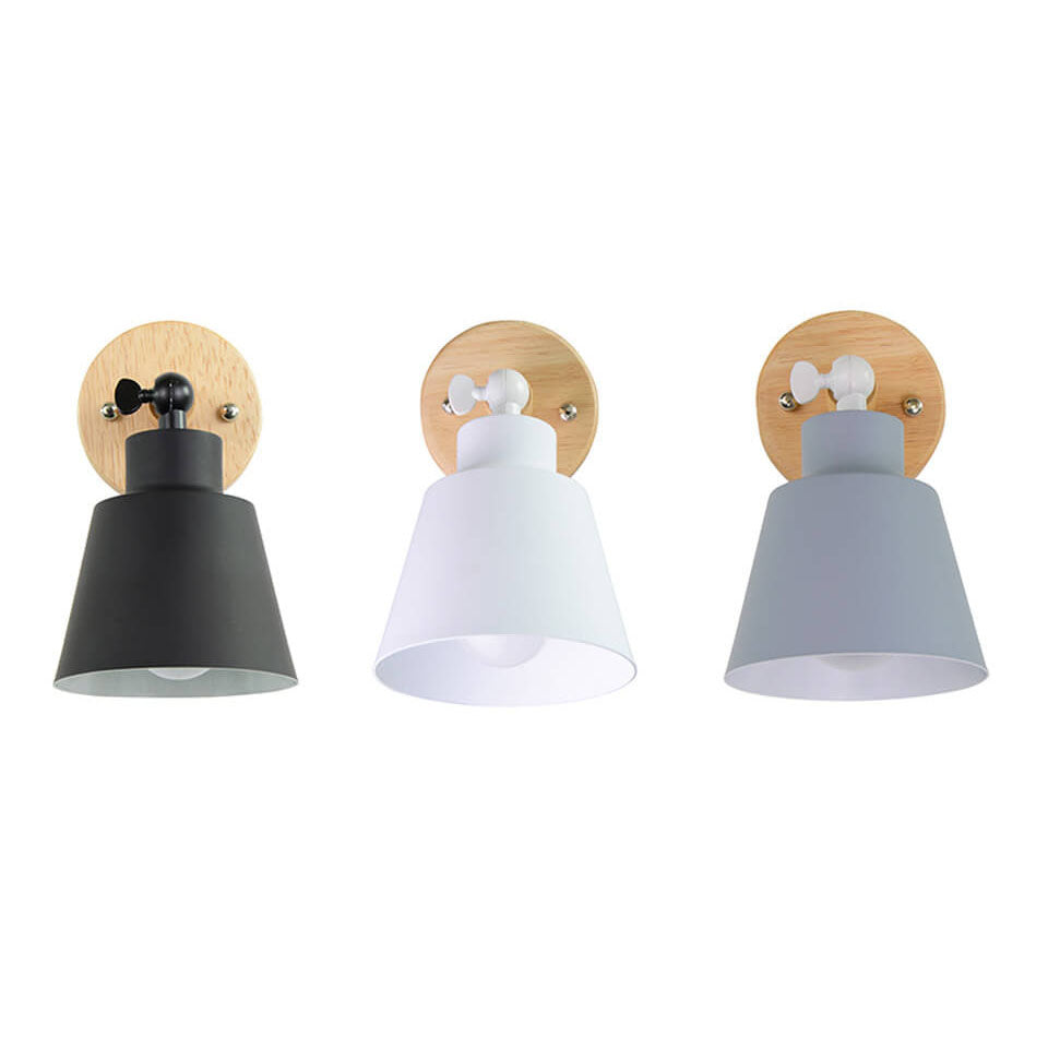 Nordic Minimalist Macaron Solid Color Rotatable Wall Sconce