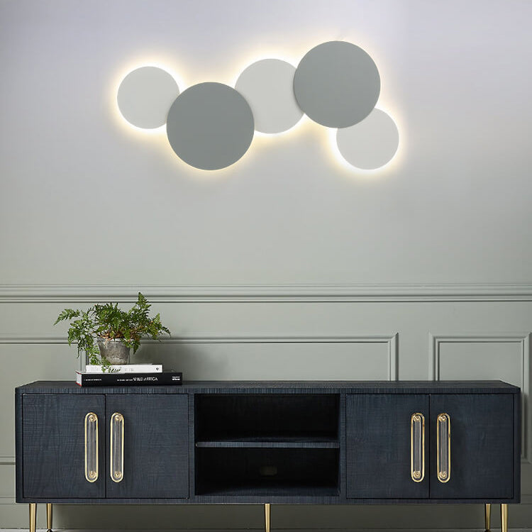 Modern Minimalist Round Eclipse Iron LED Wall Sconce