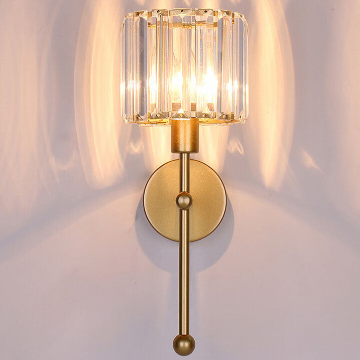 Traditional Vintage Iron Glass Round Bird Wall Sconce