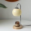 Modern Solid Wood Sphere Candle Lamp 1-Light Table Lamp