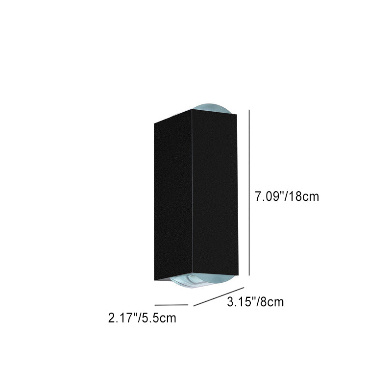 Modern Aluminum Lens Outdoor Double-Head Wall Sconce