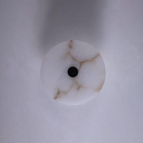 Contemporary Luxury Round Marble Iron LED Wall Sconce