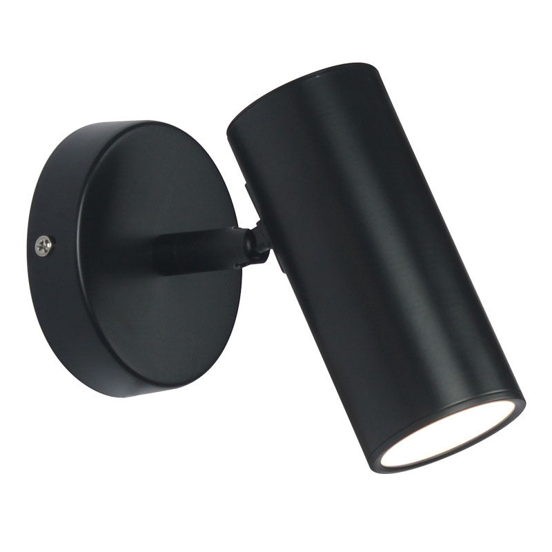 Modern Simplicity Plated Cylindrical Spotlight Wall Sconce