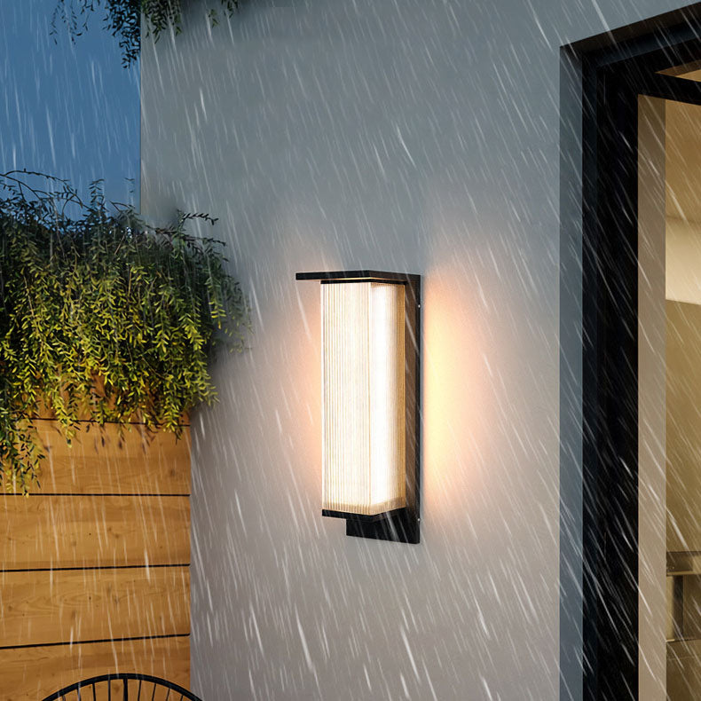 Modern Minimalist Solar Waterproof Rectangular Wall Sconce
