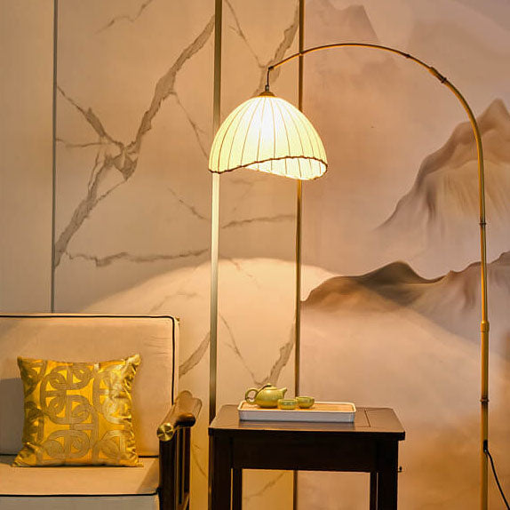 Vintage Beige Floor Lamp