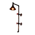 Retro Industrial Iron Water Pipe Faucet Design Wall Sconce