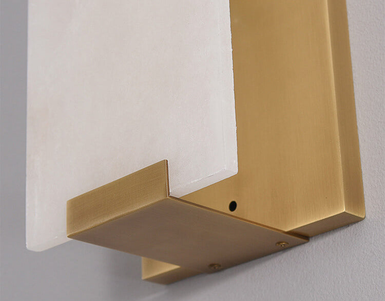 Nordic Light Luxury Copper Marble Strip Design Wall Sconce