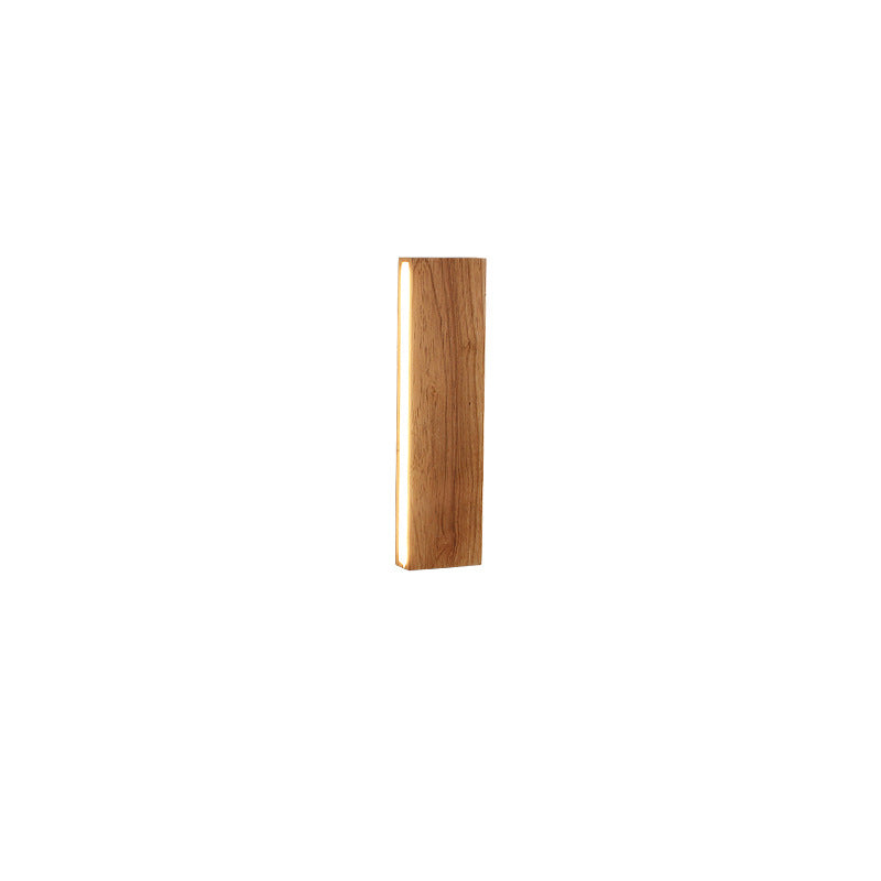 Minimalist Solid Wood LED Strip Wall Sconce Lamp Wall Sconce