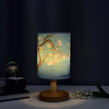 Modern Minimalist Fabric Column Landscape Wood Table Lamp