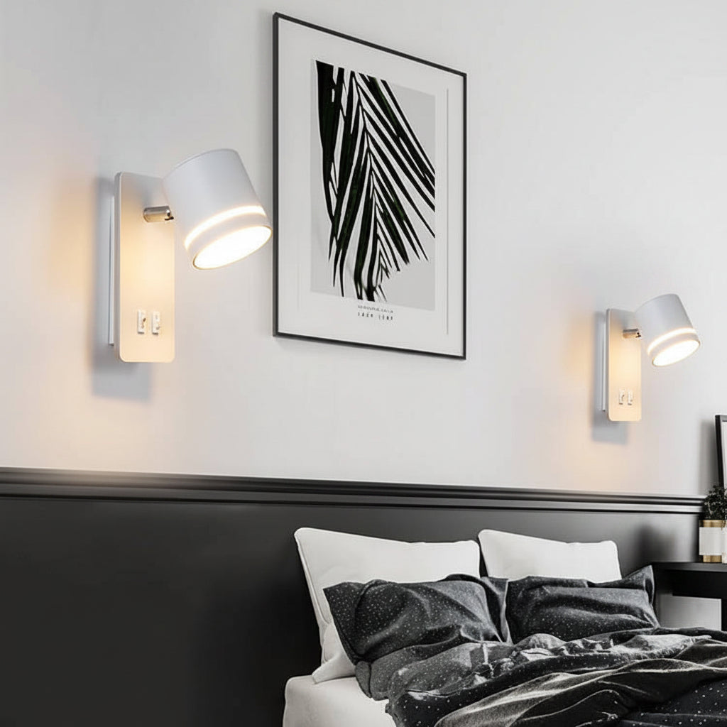 Contemporary Nordic Iron Square Spotlight Wall Sconce