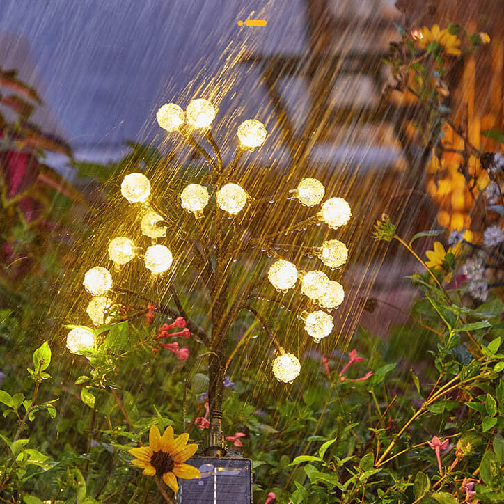 Elegant White 20-Light Outdoor Stake Light
