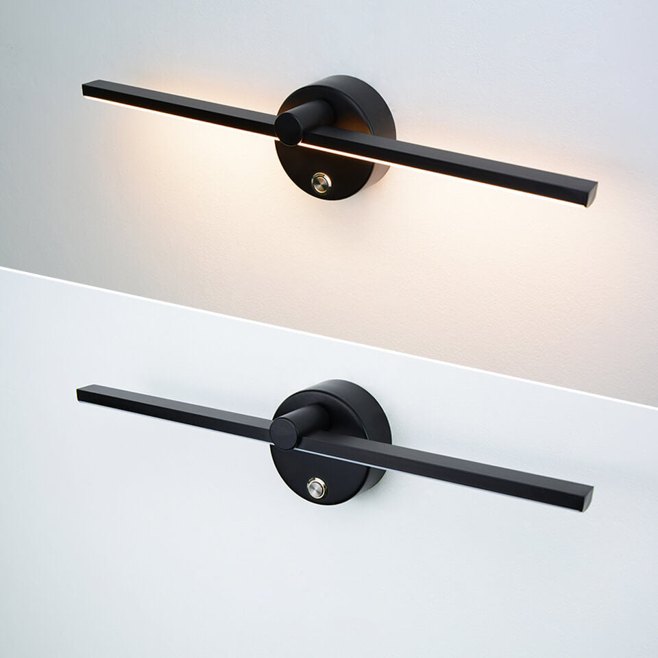 Nordic Minimalist Aluminum Long Bar Switch LED Wall Sconce