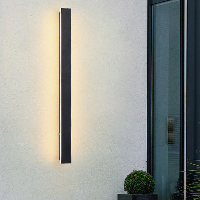 Retro Outdoor Rectangular Strip Waterproof LED Wall Light