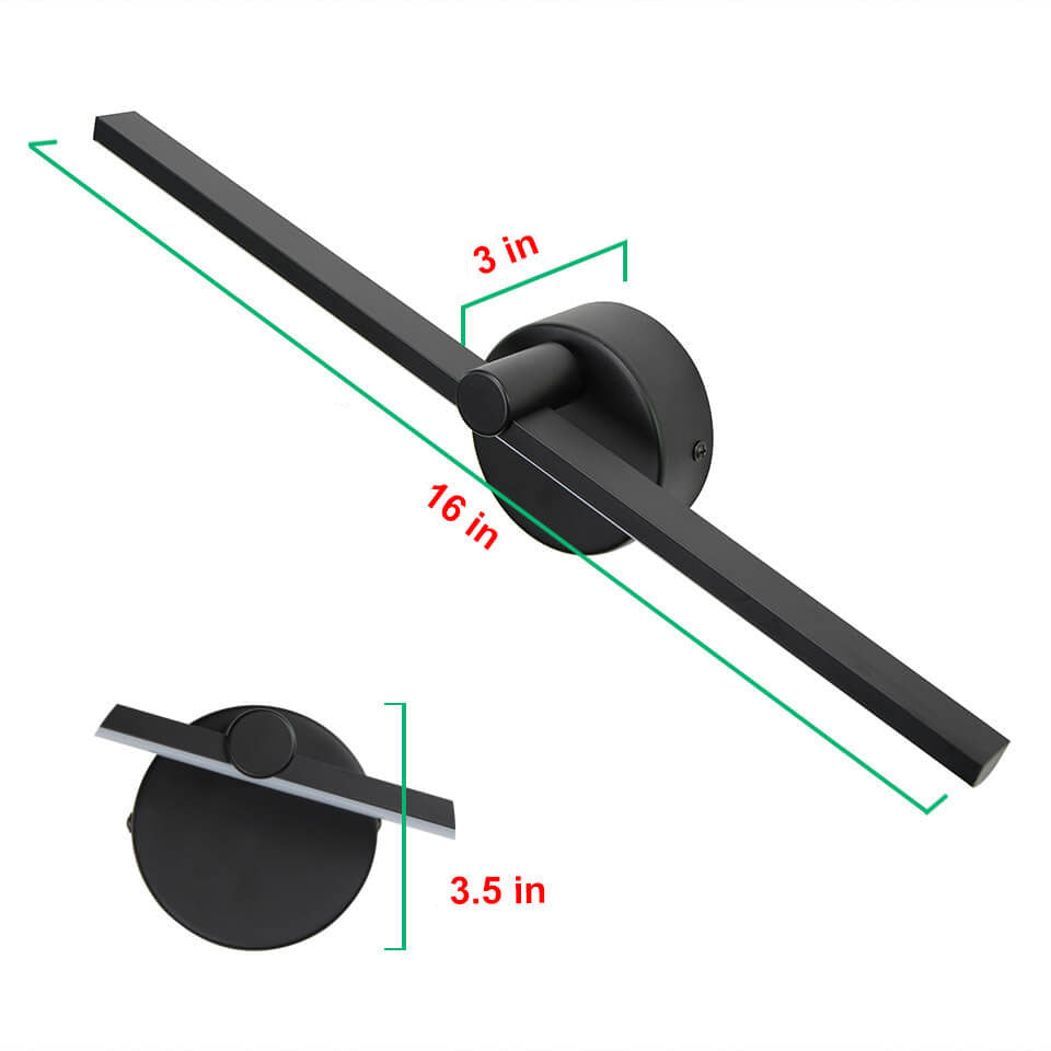 Nordic Minimalist Aluminum Long Bar Switch LED Wall Sconce