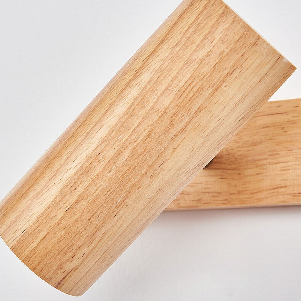 Modern Minimalist Wood Track Spotlight Wall Wall Sconce
