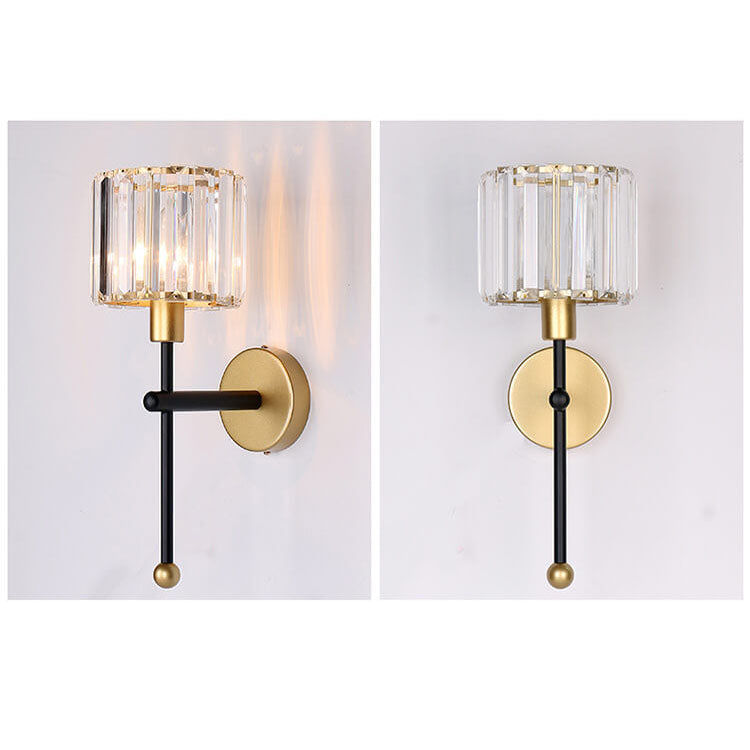 Traditional Vintage Iron Glass Round Bird Wall Sconce