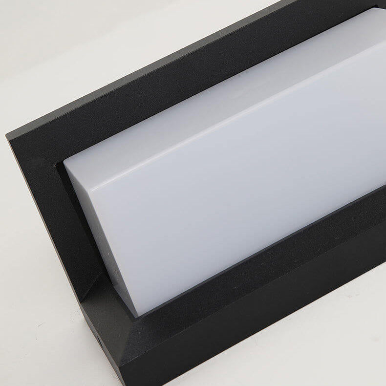 Modern Rectangular LED Sensor Outdoor Waterproof Wall Light