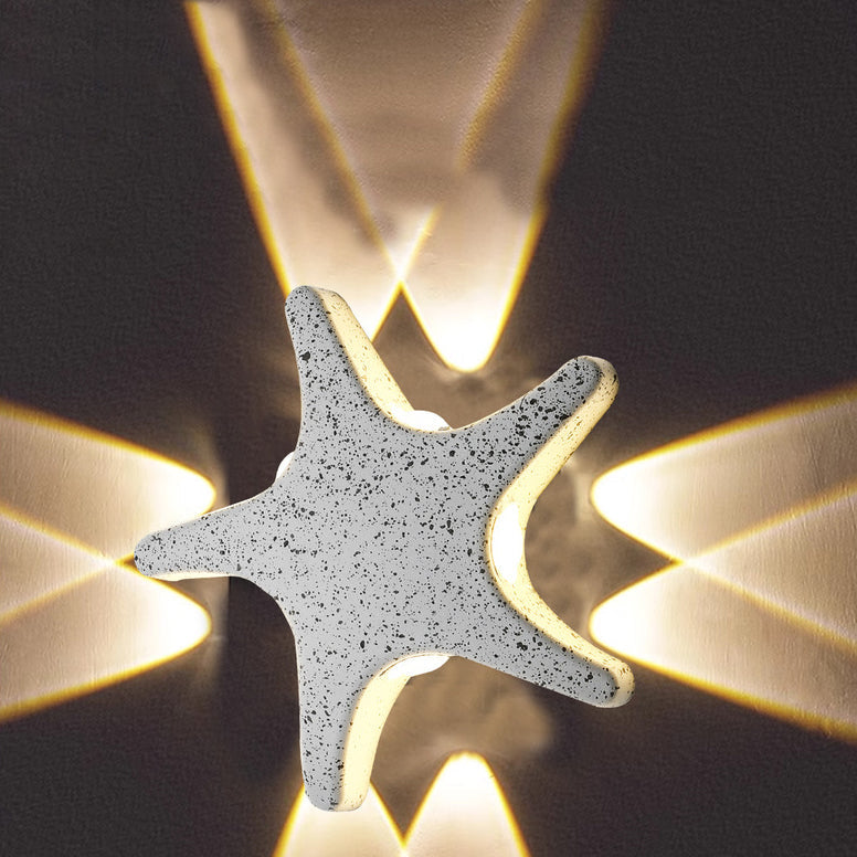 Contemporary Aluminum Starfish LED Waterproof Wall Sconce