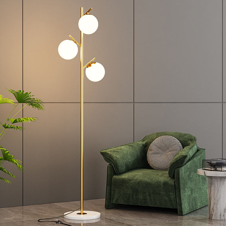 Scandinavian Gold 3-Light Floor Lamp