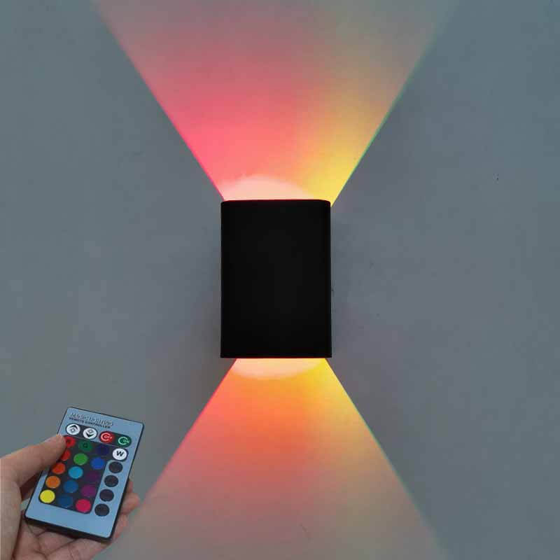 Modern Square Aluminum LED RGB Color Wall Sconce